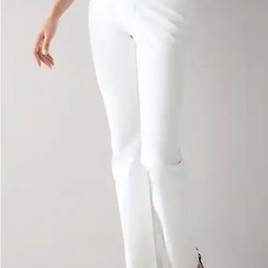 White House Black Market White Sculpt Skinny Flare White Jeans 8S